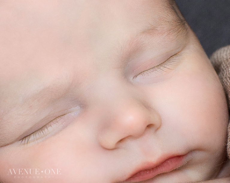 Close up newborn photography