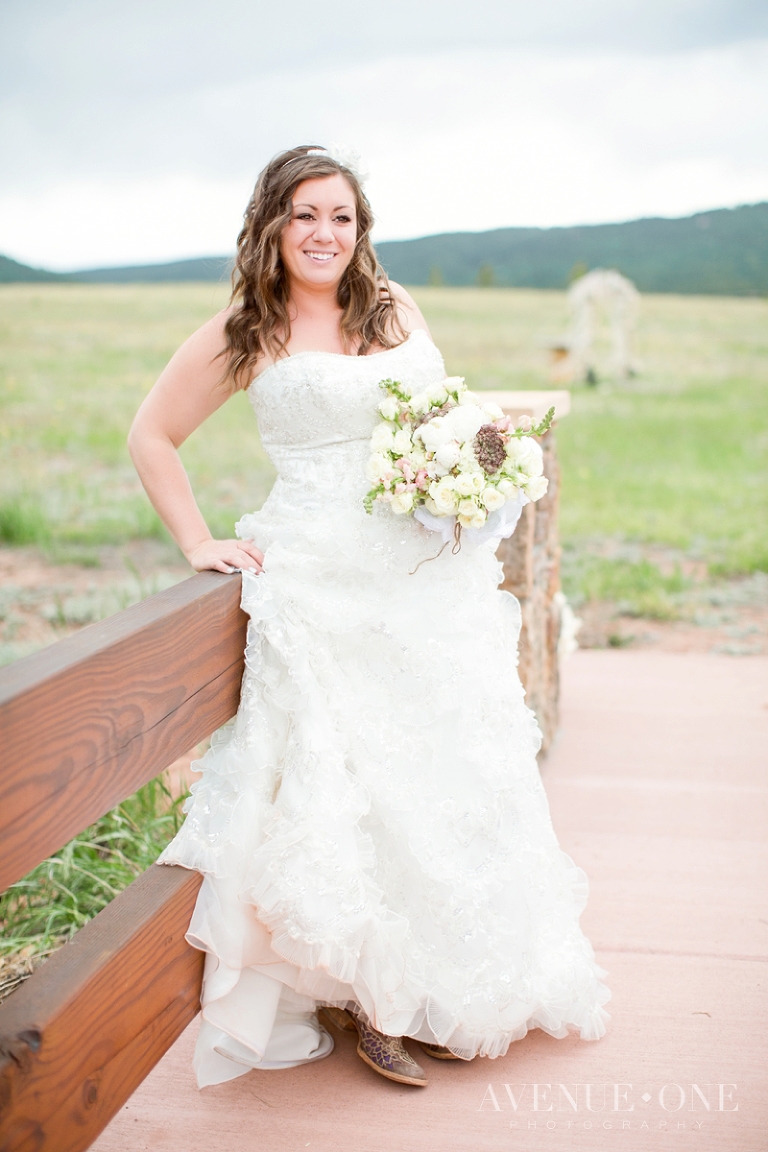 bride on bridge