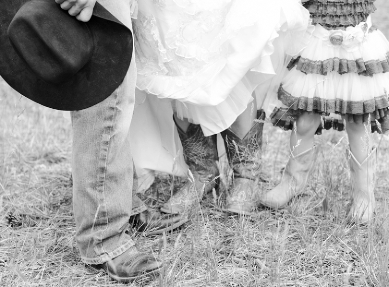 wedding cowboy boots family