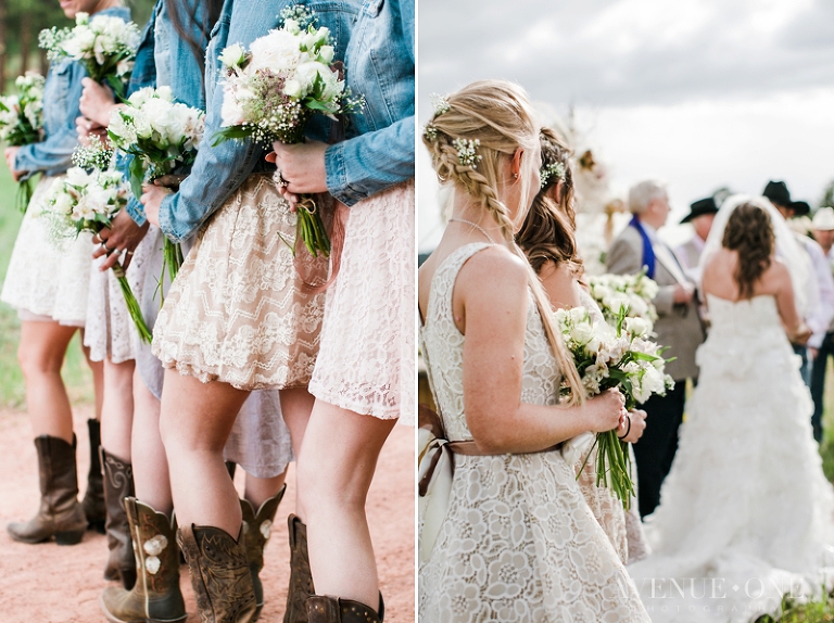 nude lace mismatched bridesmaid dresses