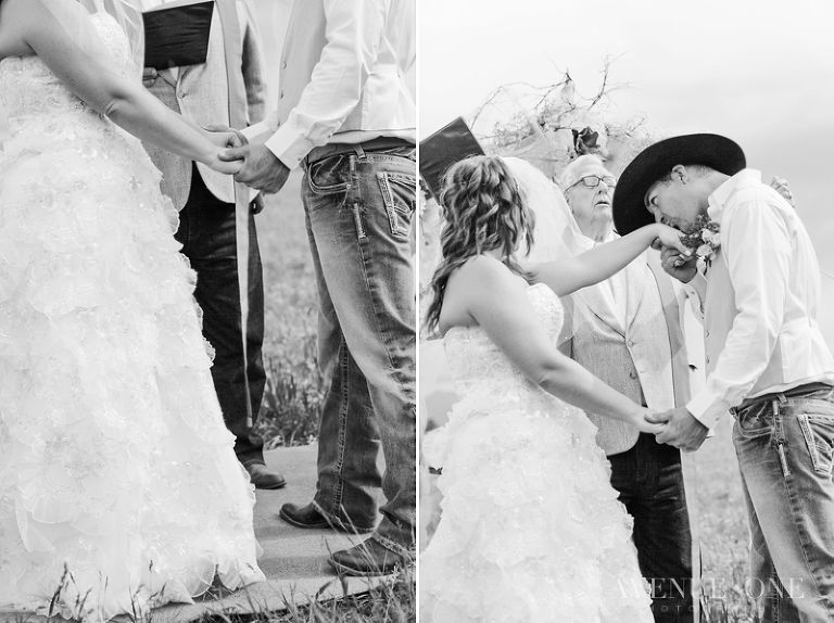 bride and groom during ceremony