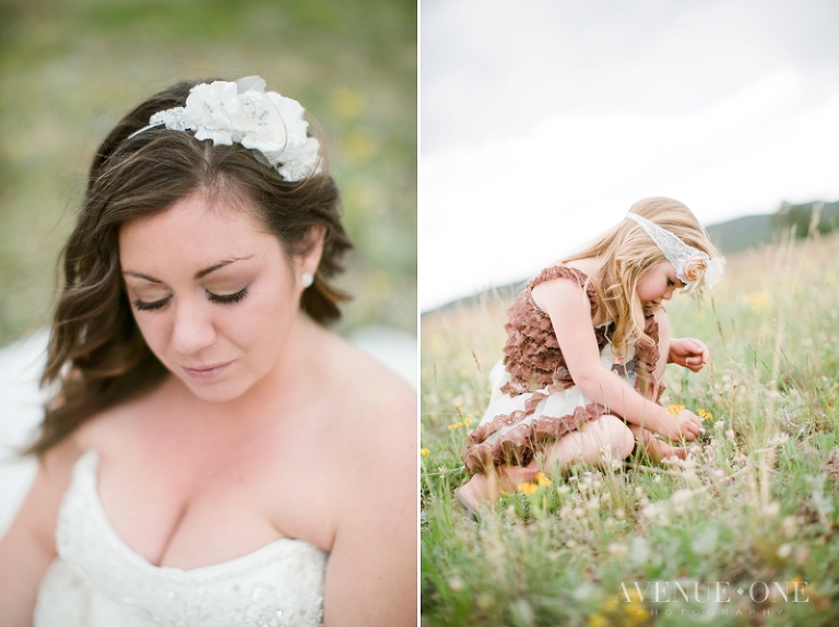 flower girl picking flowers
