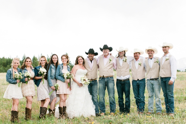 cowboy bridal party