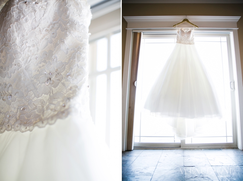 A-line wedding gown with appliqué