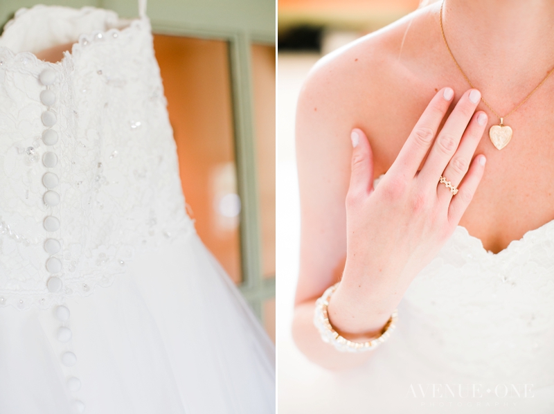 bride wearing gold jewelry