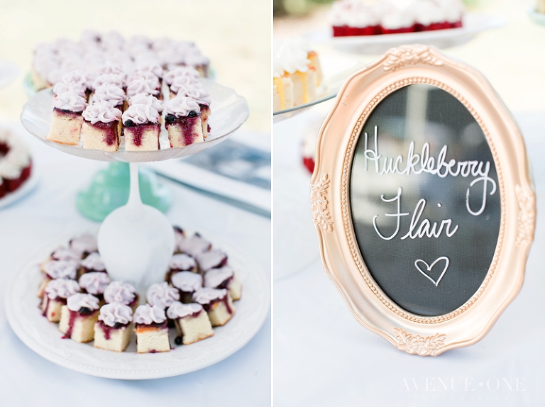 sweets table with gold picture frames