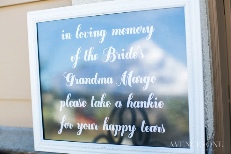 sign for happy tears at wedding