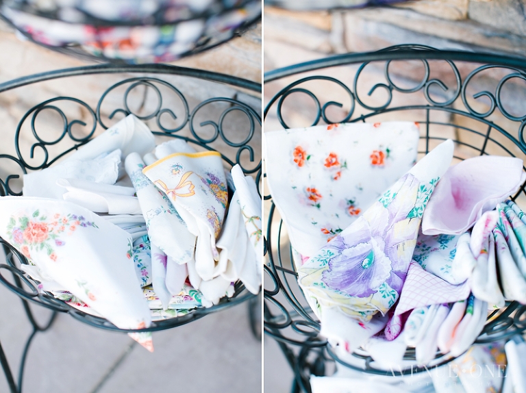 hankies for happy tears at wedding