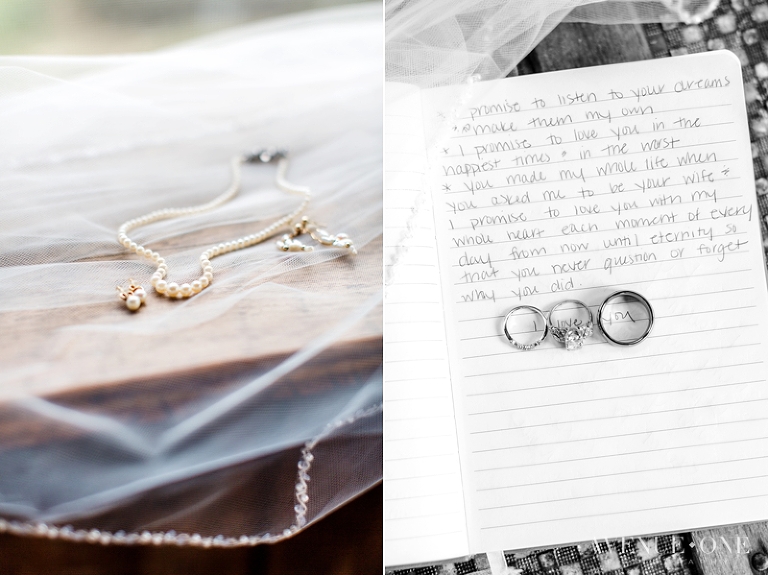 vows with wedding rings on words