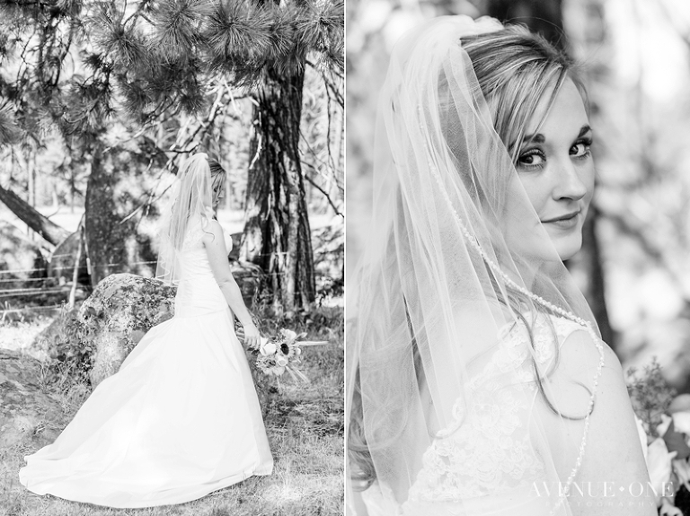 bride looking over shoulder