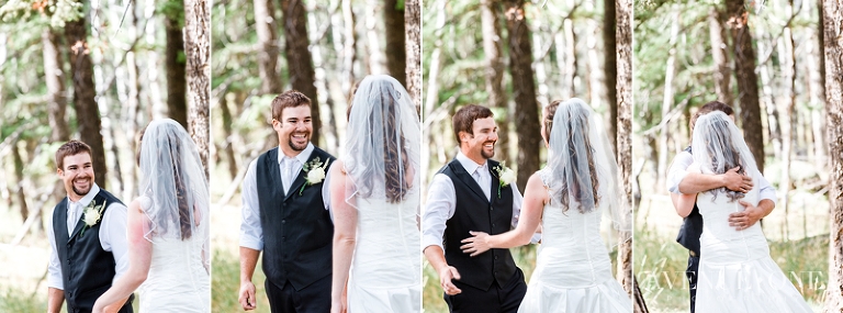 Colorado bride and groom first look