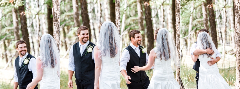 Colorado bride and groom first look