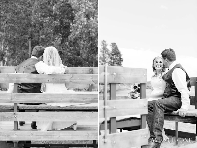 bride and father before walking her down aisle