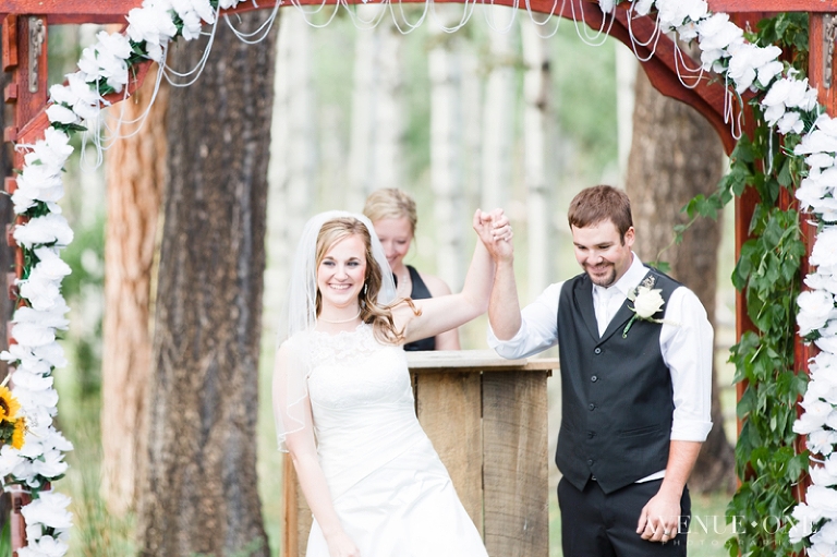 bride and groom just marries