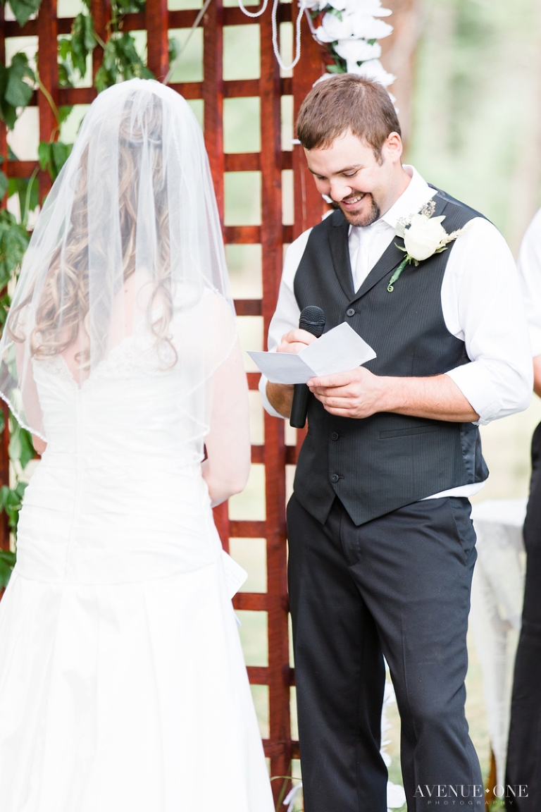 groom reading vows