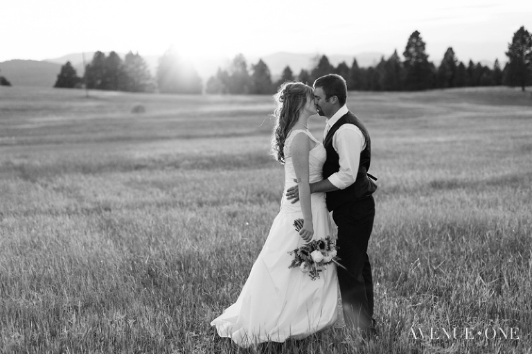 wedding in field