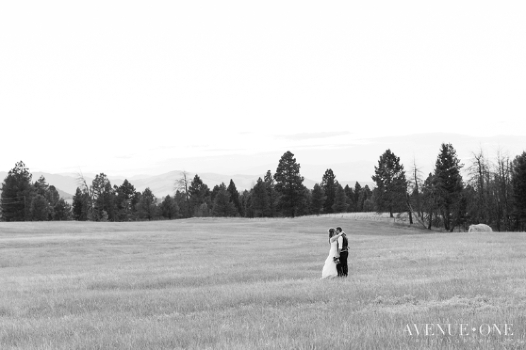 Colorado wedding in field