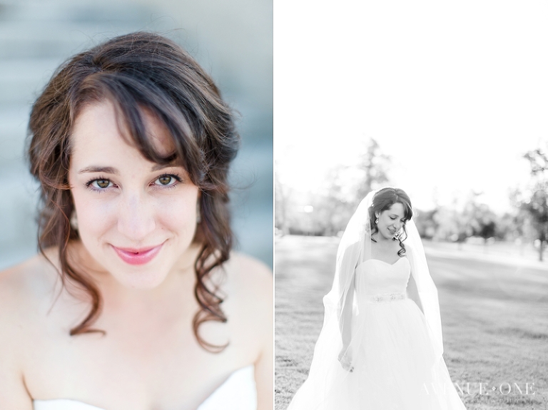 bride with veil lit from behind