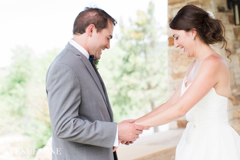 first-look-spruce-mountain-ranch-colorado-bride-and-groom