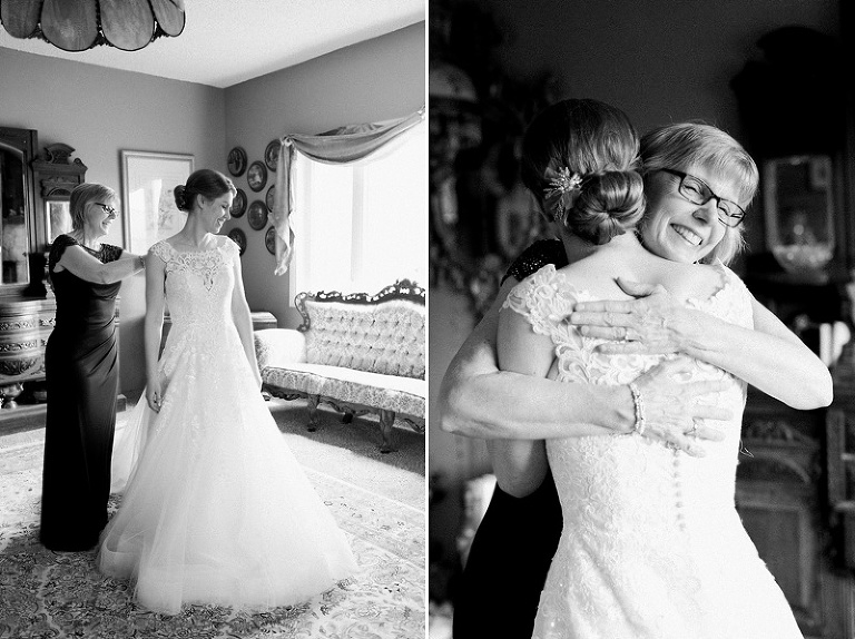 Bride and Mother on Wedding Day