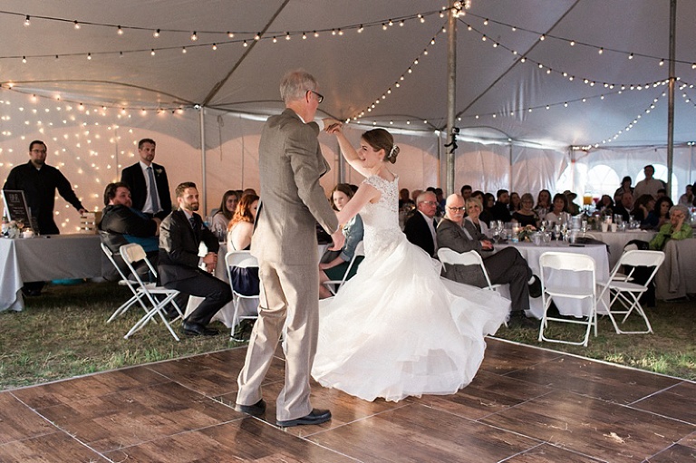 Bride and Father first dance at wedding