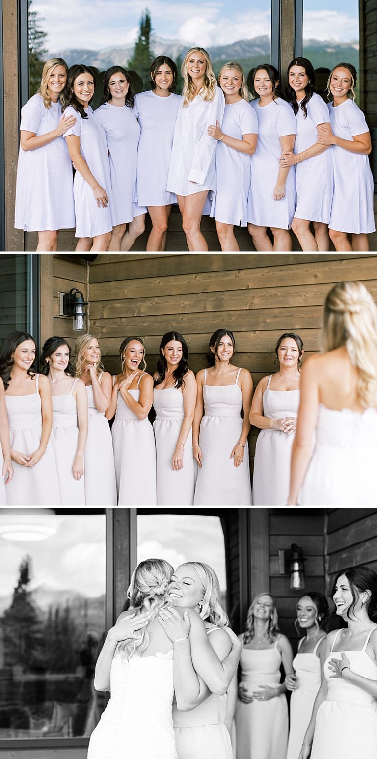 bride getting ready on wedding day at moonlight basin, mt