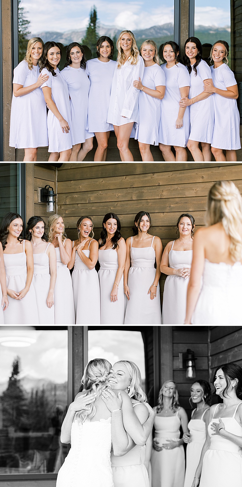 bride getting ready on wedding day at moonlight basin, mt